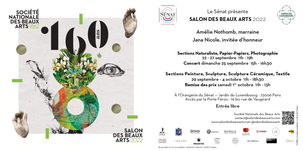 Carton d'invitation au Salon des Beaux Arts 2022